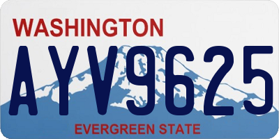 WA license plate AYV9625