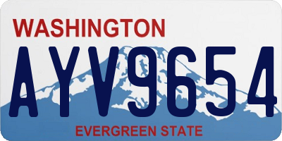 WA license plate AYV9654