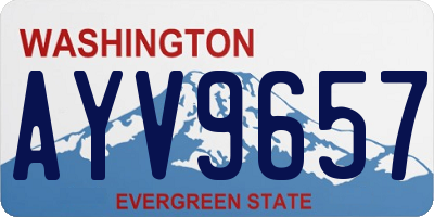 WA license plate AYV9657