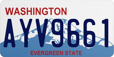 WA license plate AYV9661