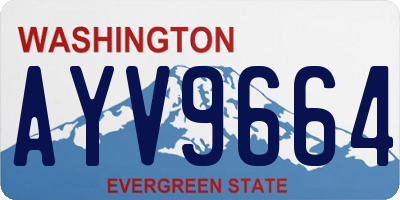 WA license plate AYV9664