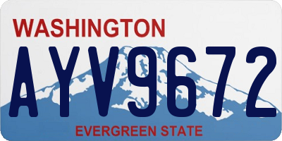 WA license plate AYV9672