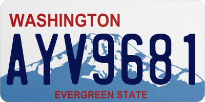 WA license plate AYV9681