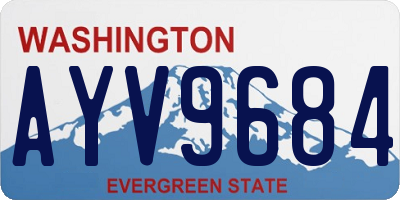 WA license plate AYV9684