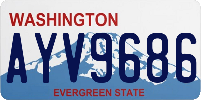 WA license plate AYV9686