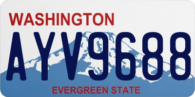 WA license plate AYV9688