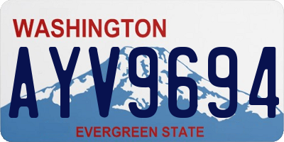 WA license plate AYV9694