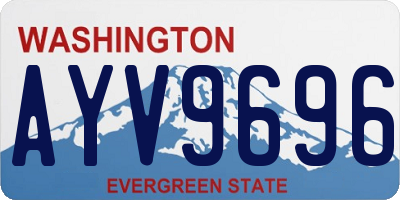 WA license plate AYV9696