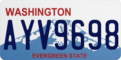 WA license plate AYV9698