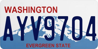 WA license plate AYV9704