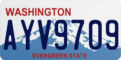 WA license plate AYV9709