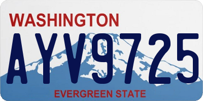 WA license plate AYV9725