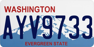 WA license plate AYV9733