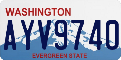 WA license plate AYV9740
