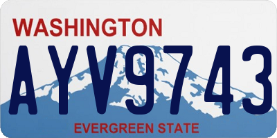 WA license plate AYV9743