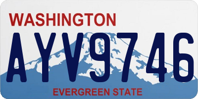 WA license plate AYV9746
