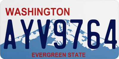 WA license plate AYV9764