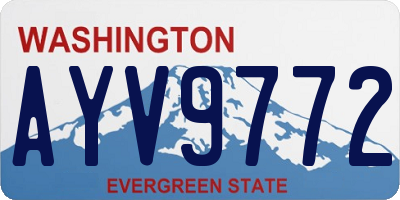 WA license plate AYV9772