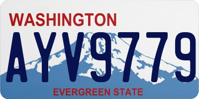 WA license plate AYV9779