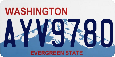 WA license plate AYV9780