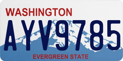 WA license plate AYV9785