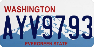 WA license plate AYV9793