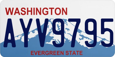 WA license plate AYV9795