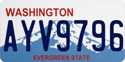 WA license plate AYV9796