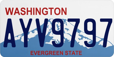 WA license plate AYV9797