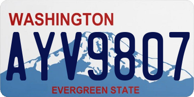 WA license plate AYV9807