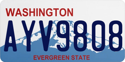 WA license plate AYV9808
