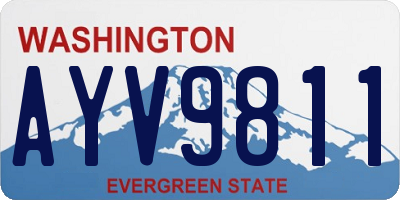 WA license plate AYV9811