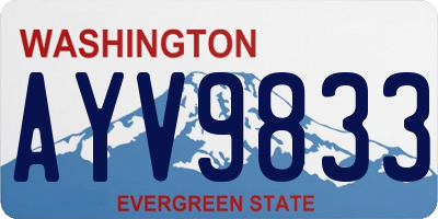 WA license plate AYV9833