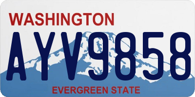 WA license plate AYV9858