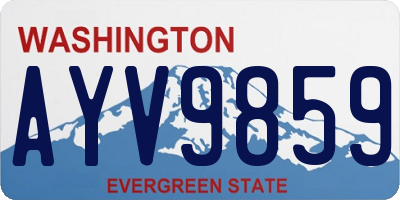 WA license plate AYV9859