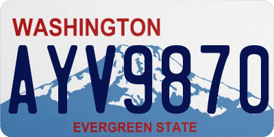 WA license plate AYV9870