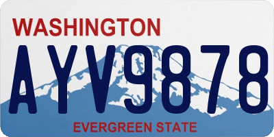 WA license plate AYV9878