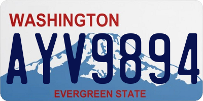 WA license plate AYV9894