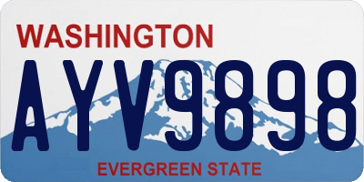 WA license plate AYV9898
