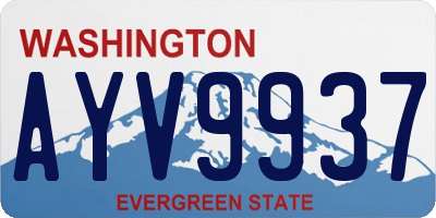 WA license plate AYV9937
