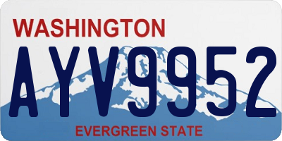 WA license plate AYV9952