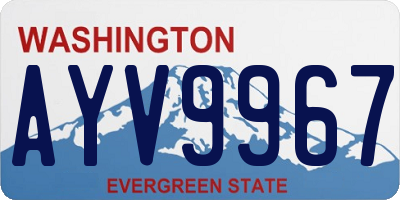 WA license plate AYV9967