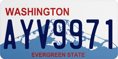 WA license plate AYV9971