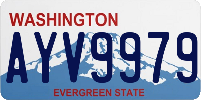 WA license plate AYV9979