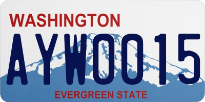 WA license plate AYW0015