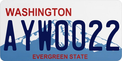 WA license plate AYW0022