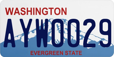 WA license plate AYW0029