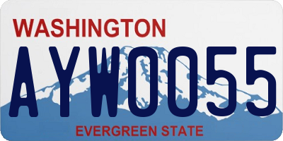 WA license plate AYW0055