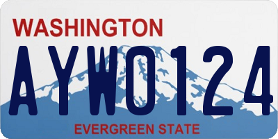 WA license plate AYW0124