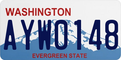 WA license plate AYW0148